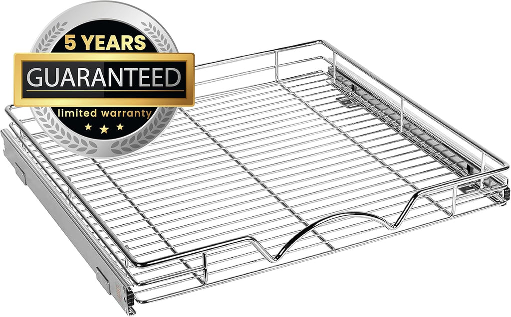Chrome Heavy Duty Pull Out Drawer Cabinet Organizer M445