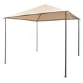 Beige Steel Gazebo Tent Canopy T75744