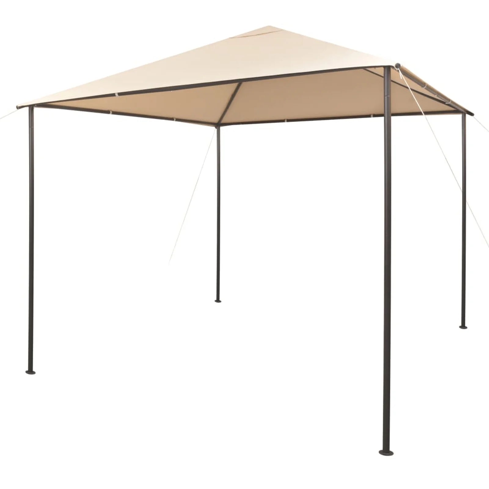 Beige Steel Gazebo Tent Canopy T75744