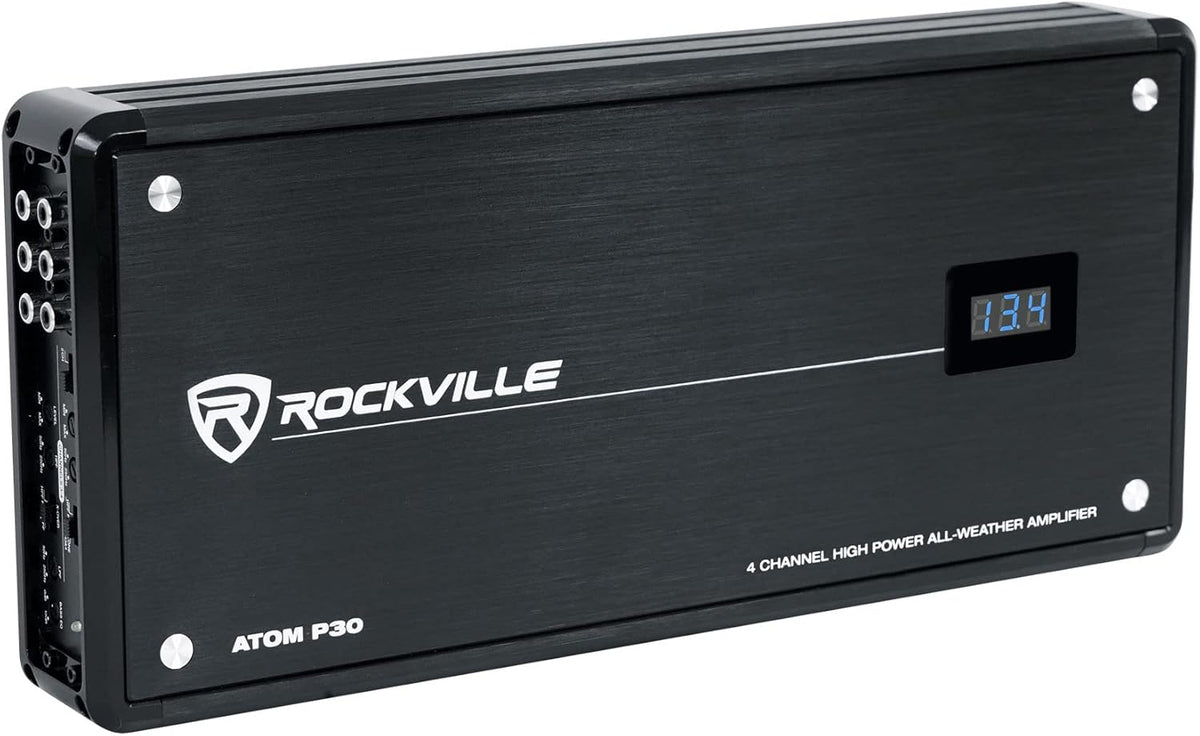 Black 4 Channel Bluetooth Amplifier with Volt Meter X238
