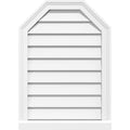 36x22W x 32x22H Octagonal Top Surface Mount PVC Gable Vent W46103