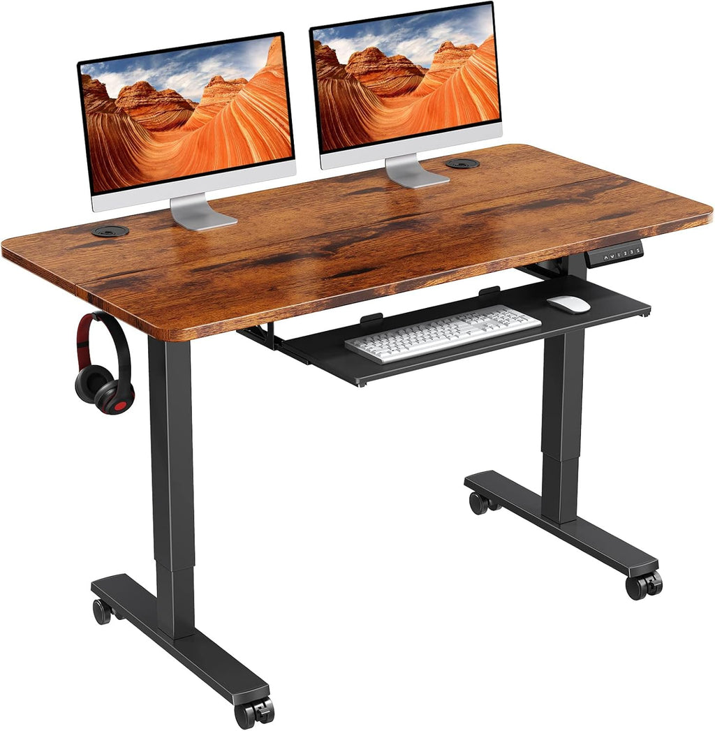 Electric Standing Desk Adjustable Height 48x24 in with Memory Controller S9320