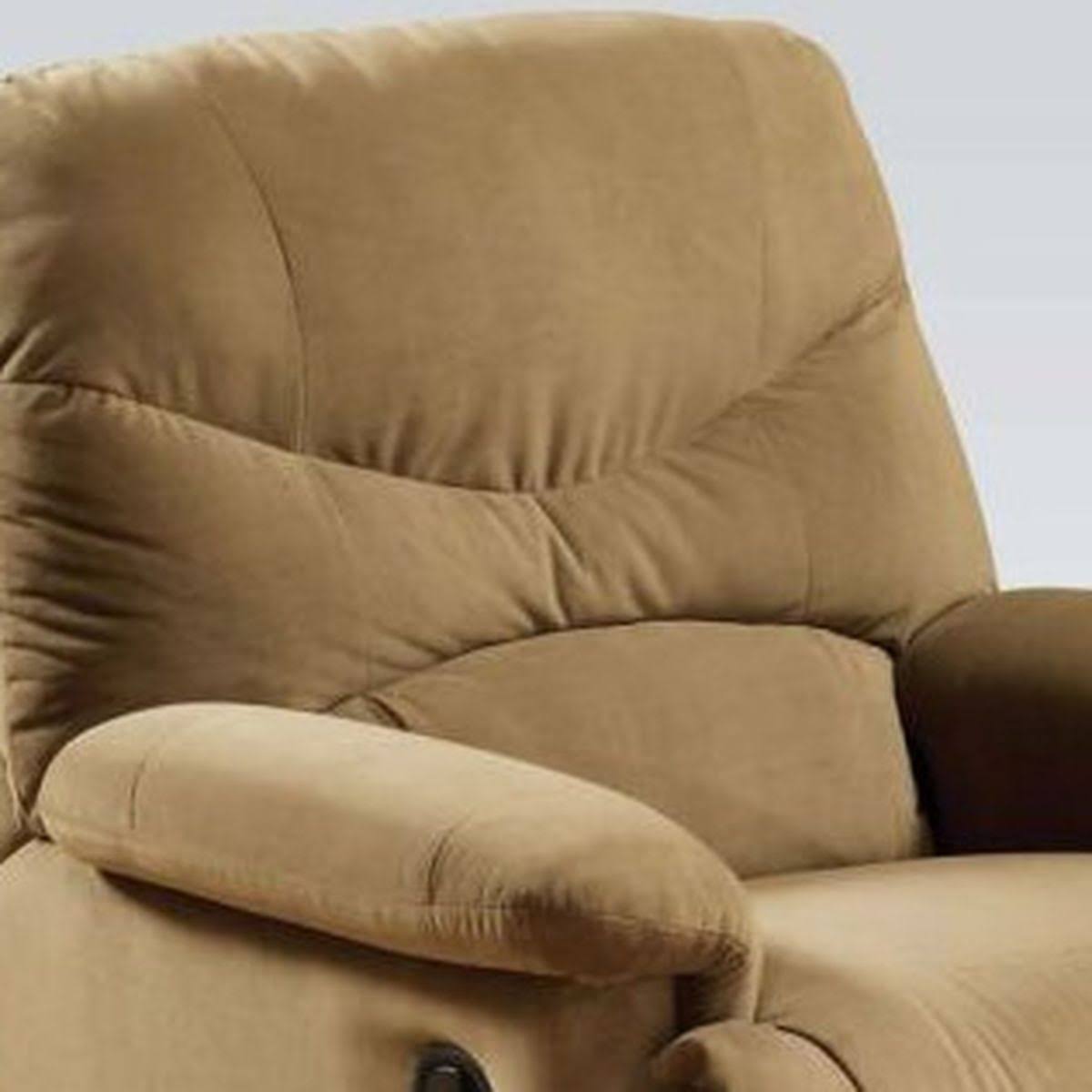Light Brown Microfiber Manual Recliner V20434