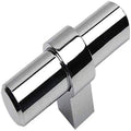 Polished Chrome Cabinet Bar Handle Pull Knob, 2-3/8 inch Long, 20 Pack Z842481