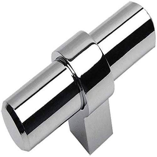 Polished Chrome Cabinet Bar Handle Pull Knob, 2-3/8 inch Long, 20 Pack Z842481
