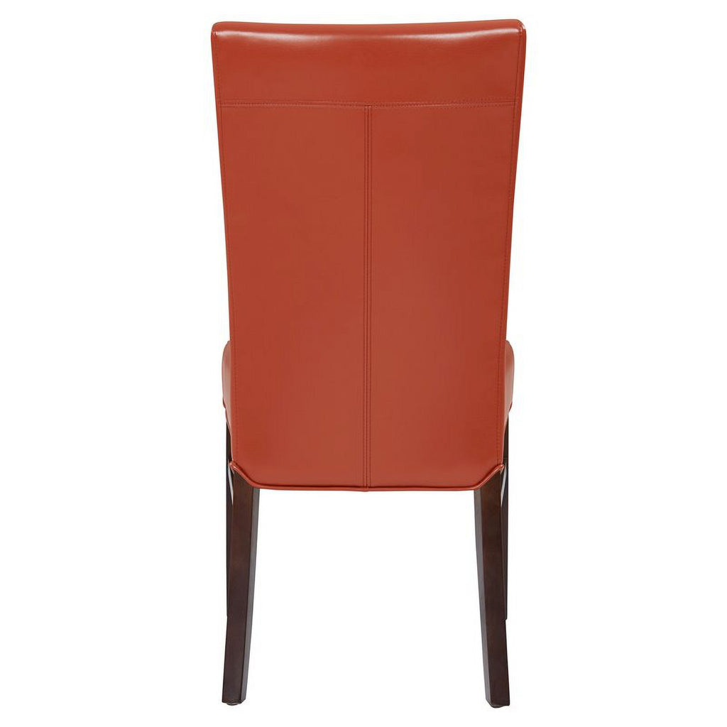 Bonded Leather Dining Chair in Orange (Set of 2) Z30633