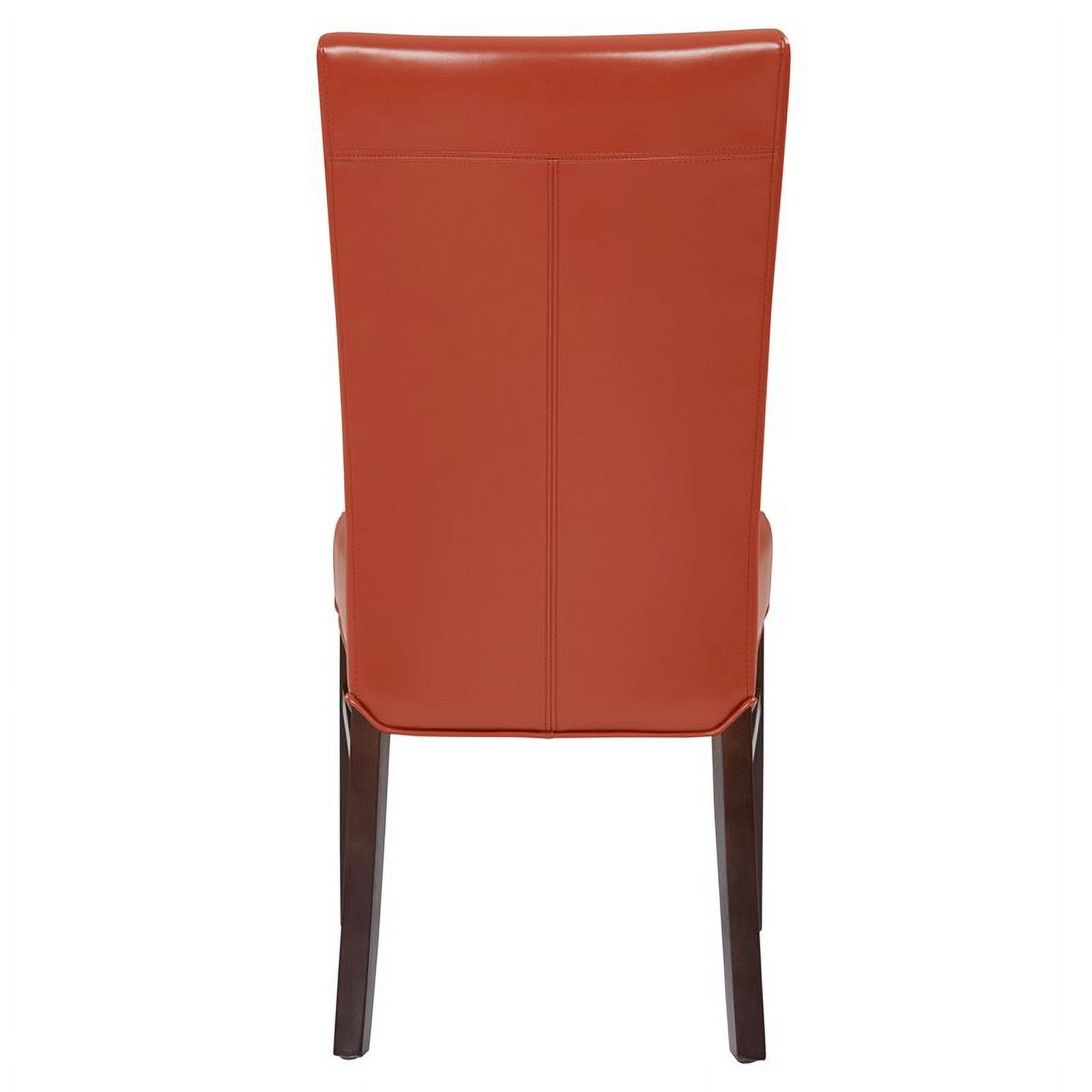 Bonded Leather Dining Chair in Orange (Set of 2) Z30633