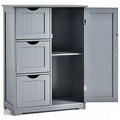 Grey Wooden Bathroom Floor Cabinet with 1 Cupboard and 3 Drawers K5495