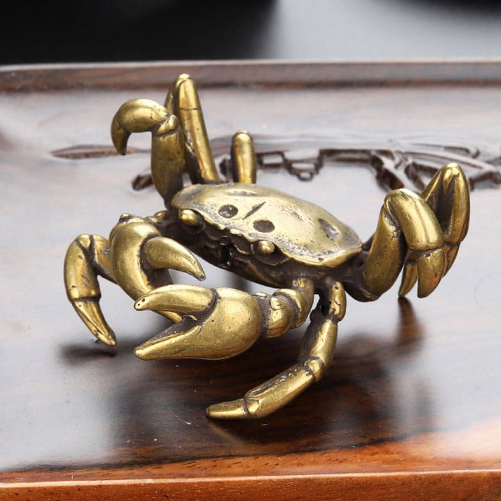 Solid Copper Crab Miniature Figurines L36740