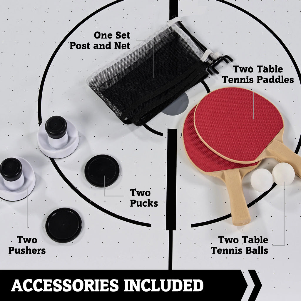 72 inch Air Powered Hockey Table with Table Tennis Top D33085