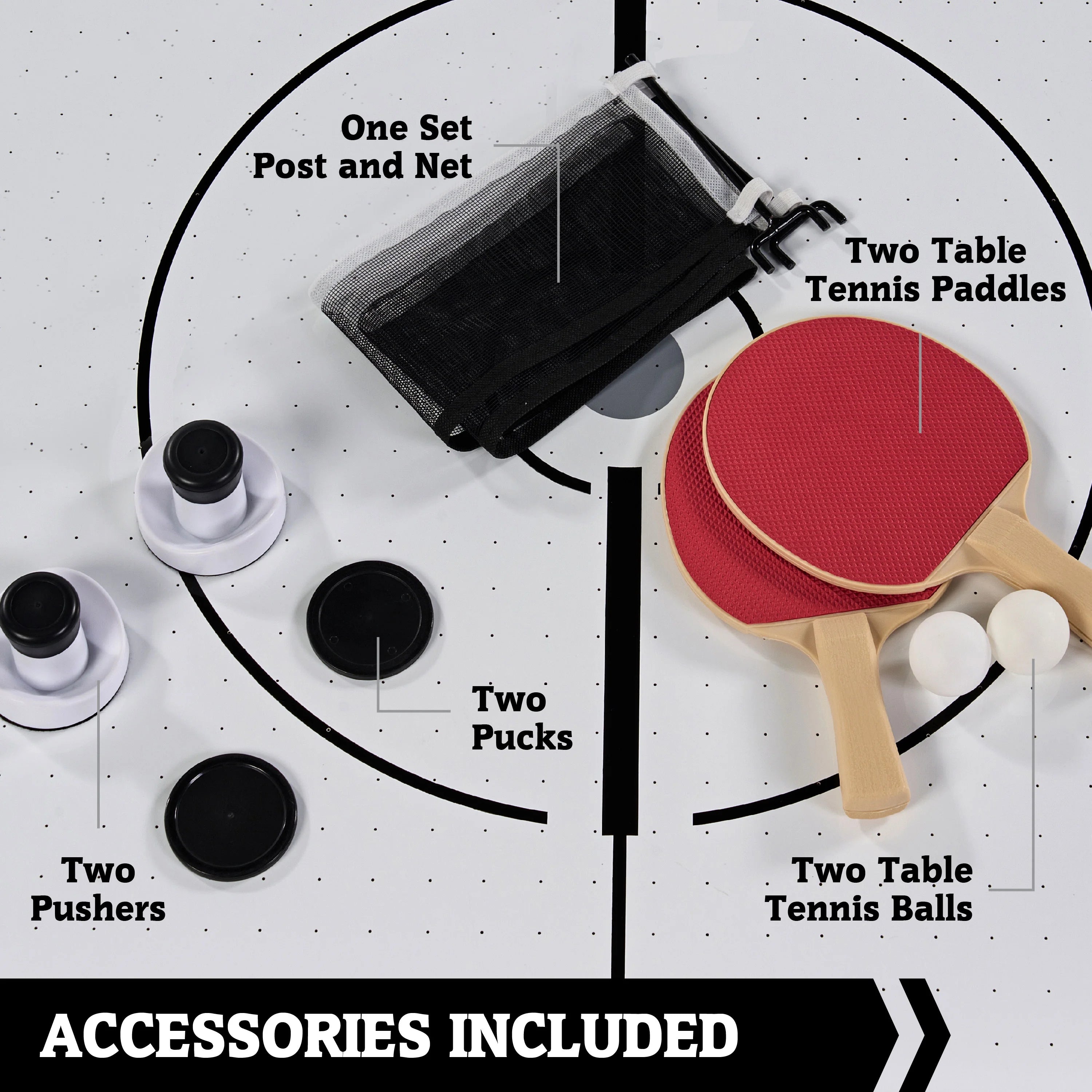 72 inch Air Powered Hockey Table with Table Tennis Top D33085