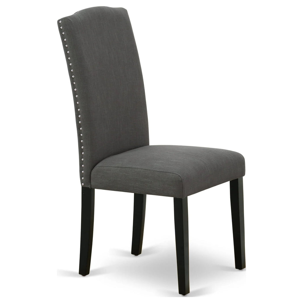 5-piece Wood Dining Set in Black/Dark Gotham Gray E730