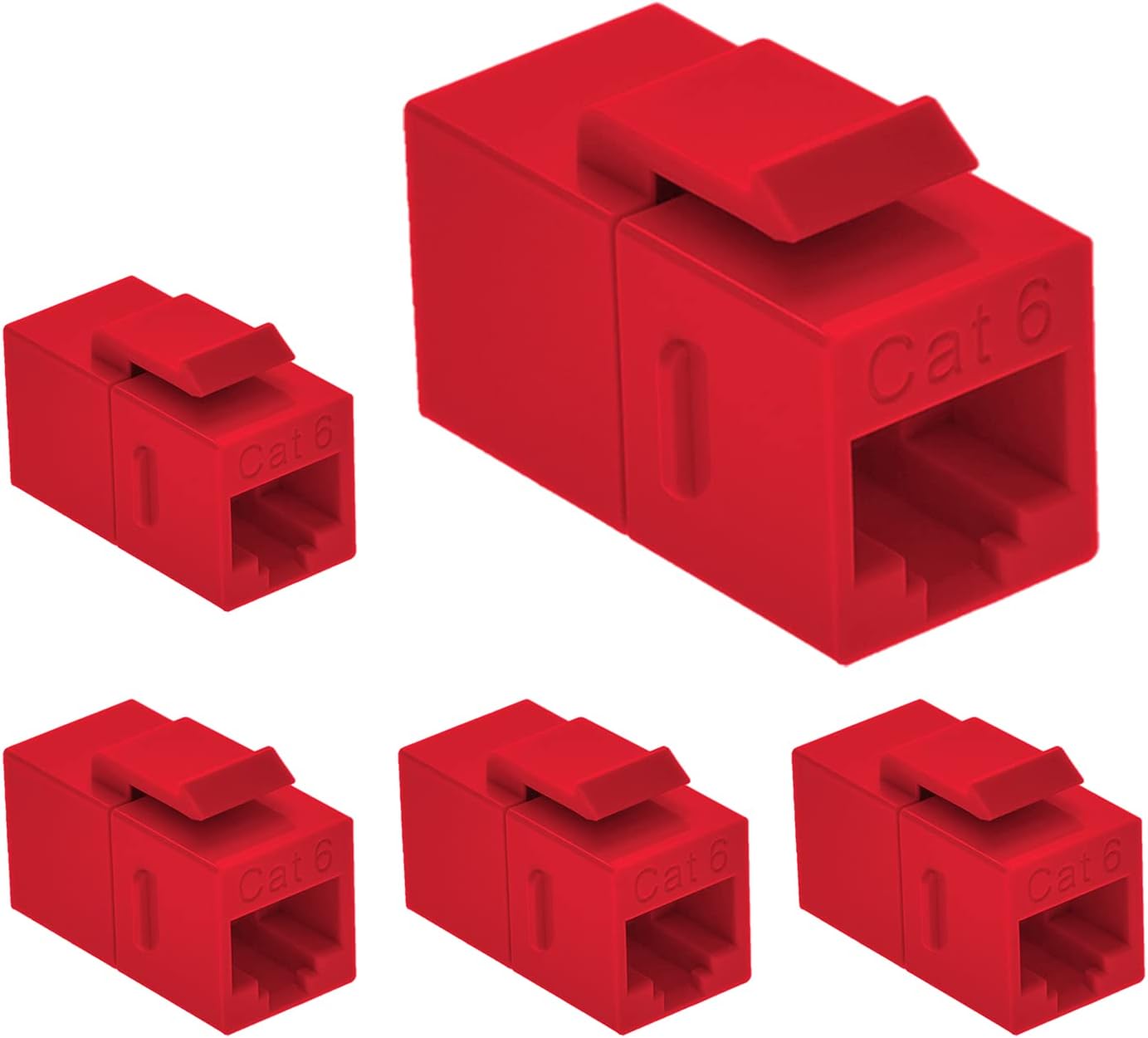 Cat.6 RJ45 Inline Coupler Female-Female 50-Pack Orange E9411