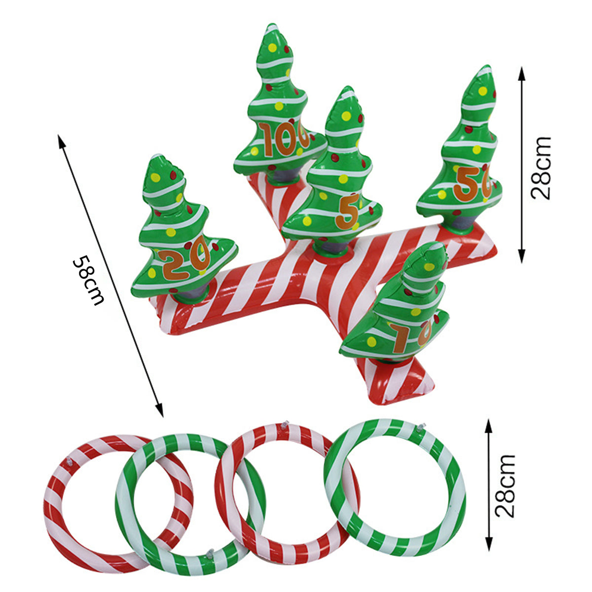 Inflatable Ring Toss Game Set with 4 Rings F75781