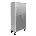 Solid Steel Rolling Lockable Metal Storage Cabinet with Adjustable Shelves, 36" W x 18" D x 72" H, Granite G1359