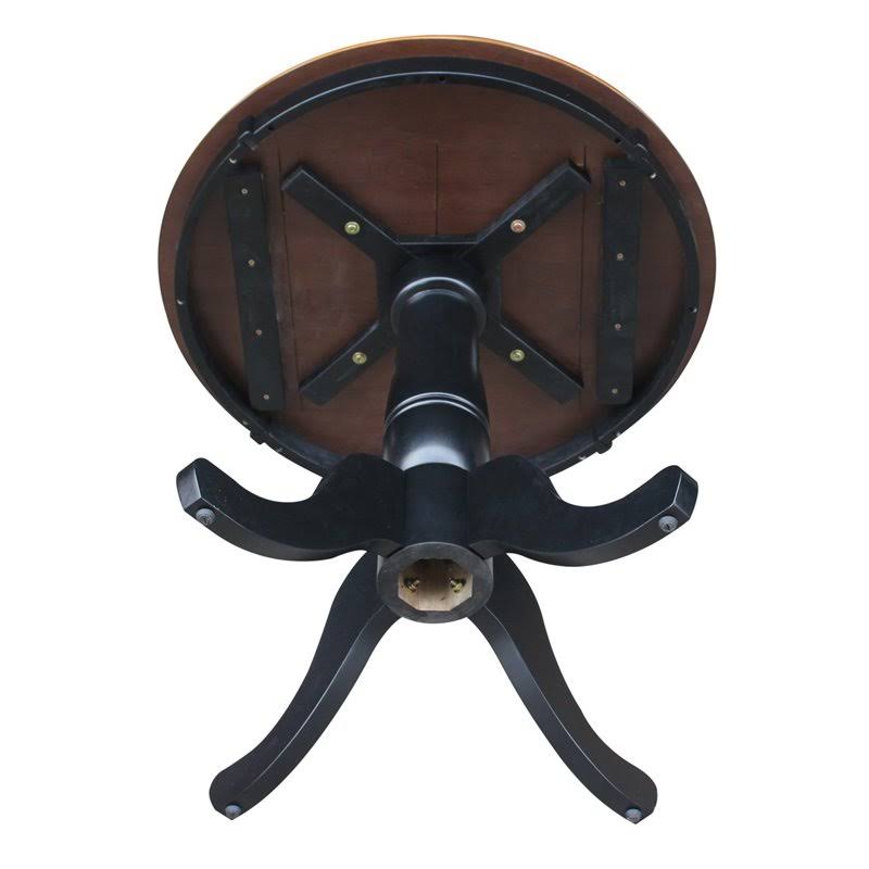 30x22 Round Table in Black and Soft Cherry P715