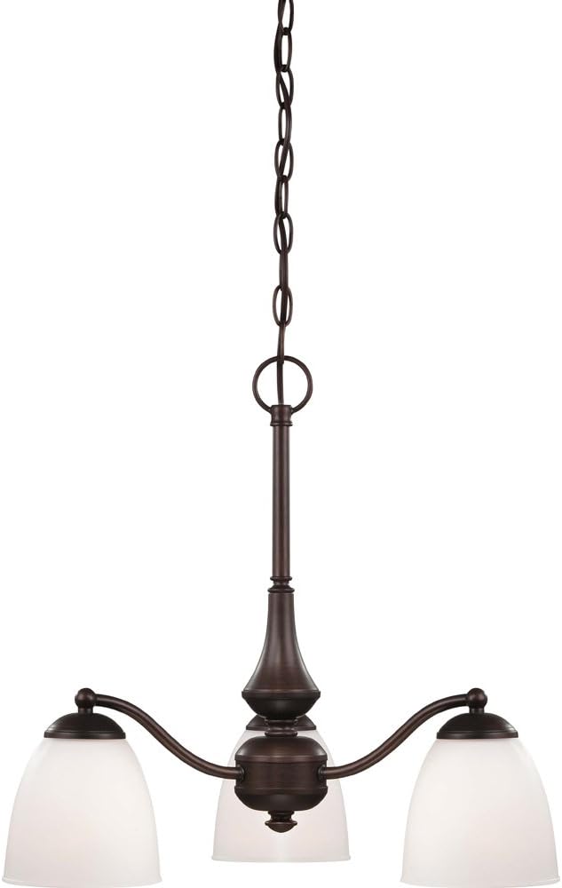Three Light Vanity Frosted Glass Brushed Nickel Fixture D66548