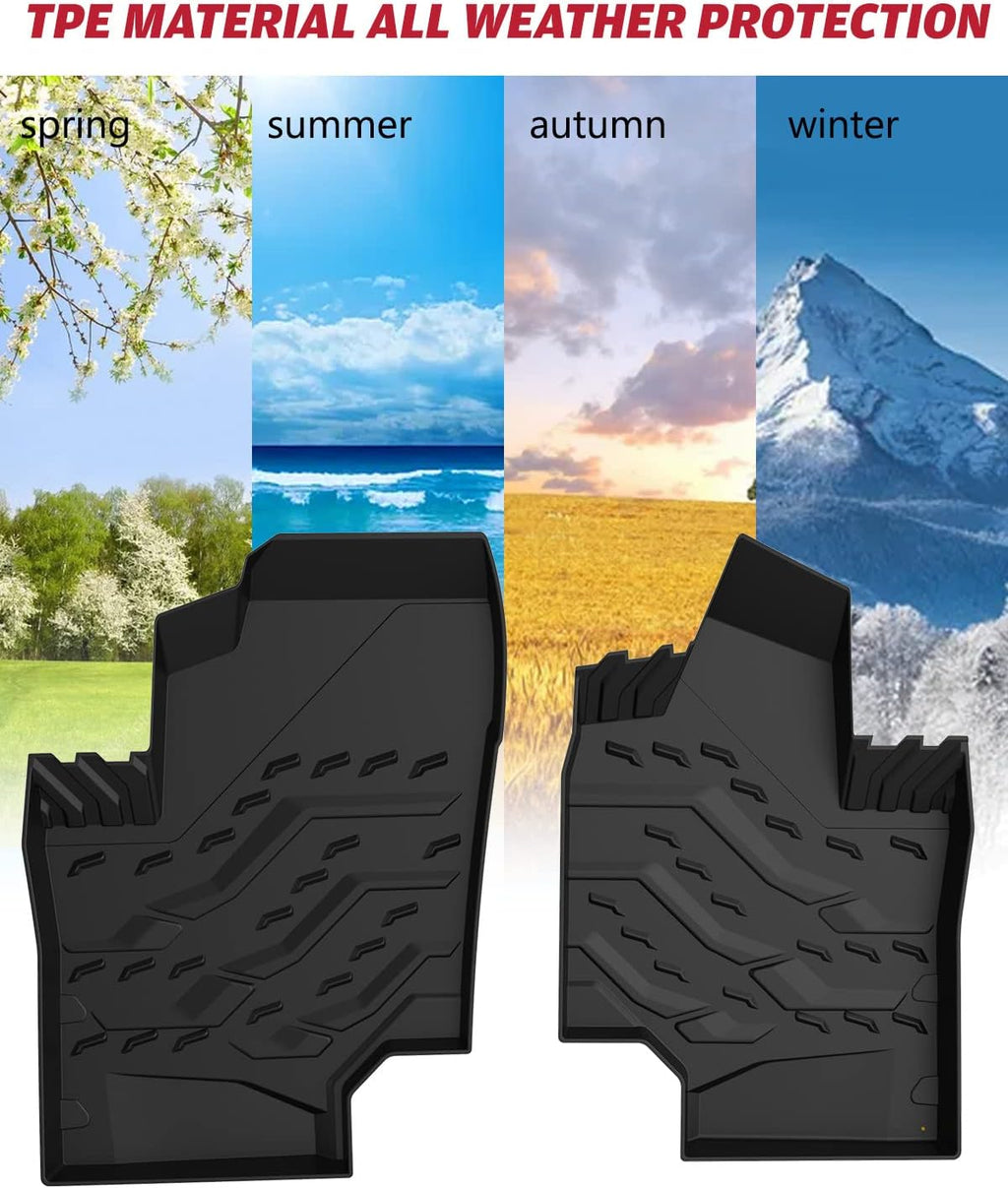 All Weather Waterproof 3D Floor Liners Front TPE Black D6452