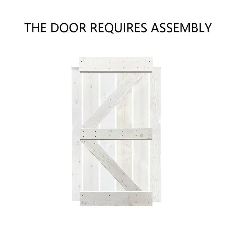 Red Walnut Barn Door with Hardware Kit X831