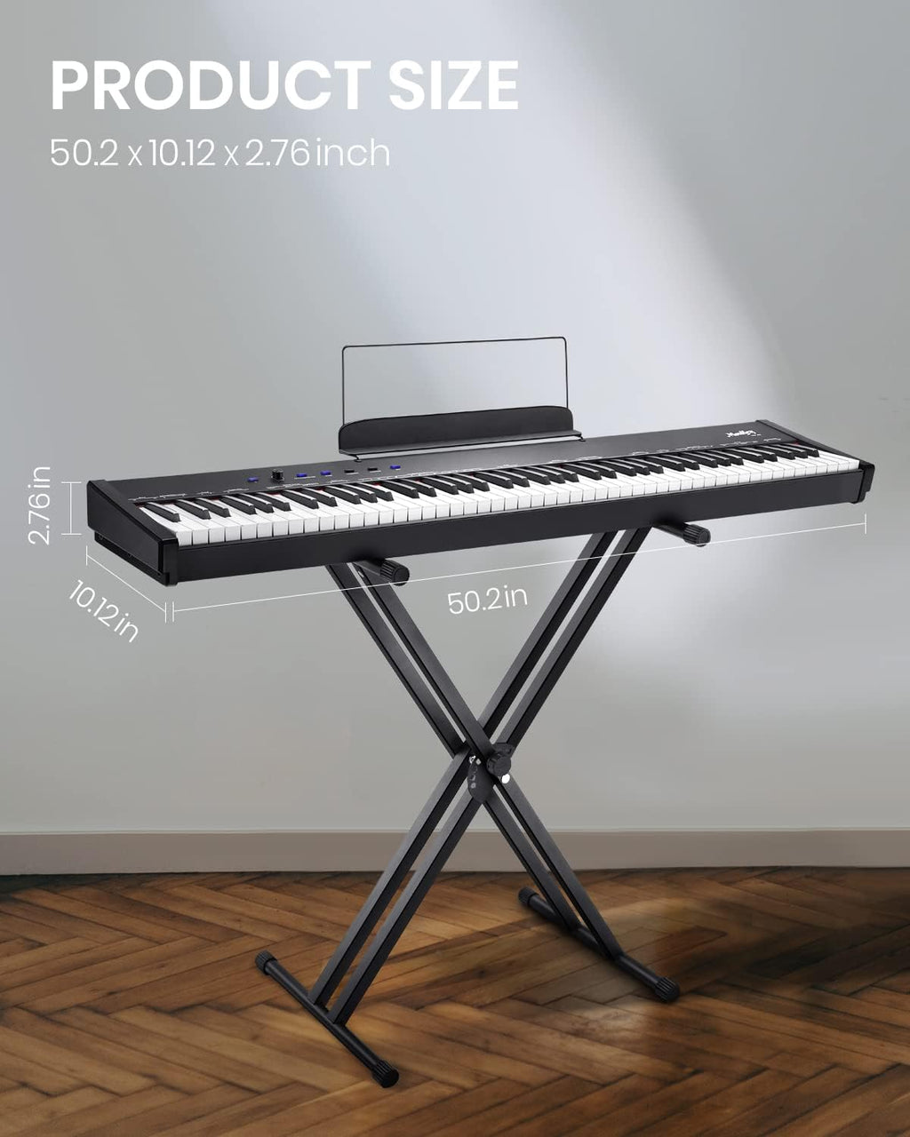 88-Key Semi-Weighted Digital Piano with Sustain Pedal L49480