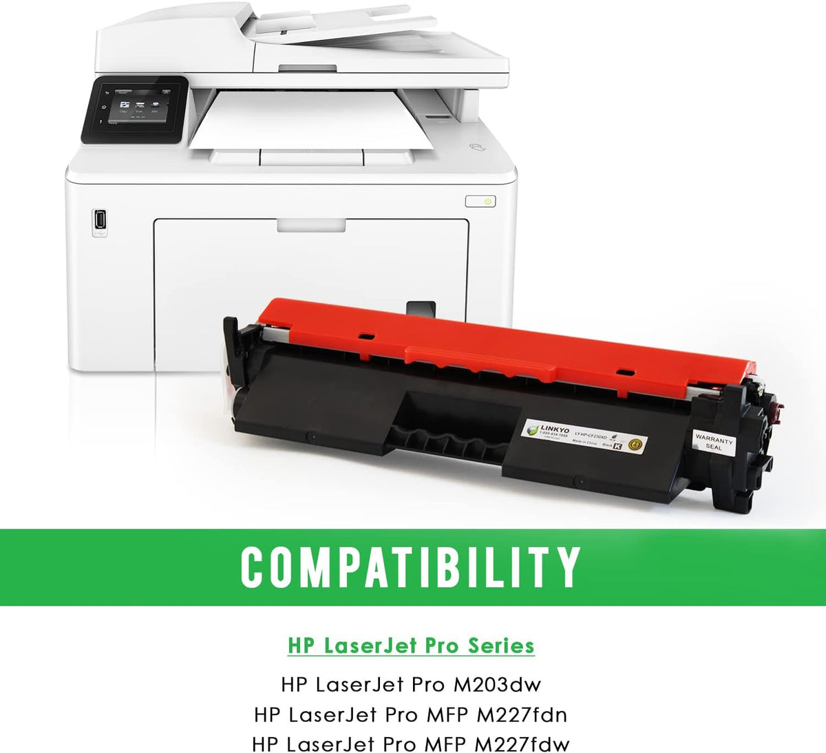 Compatible Toner Cartridge for HP 30X CF230X, Black, High Yield, 2-Pack V842686