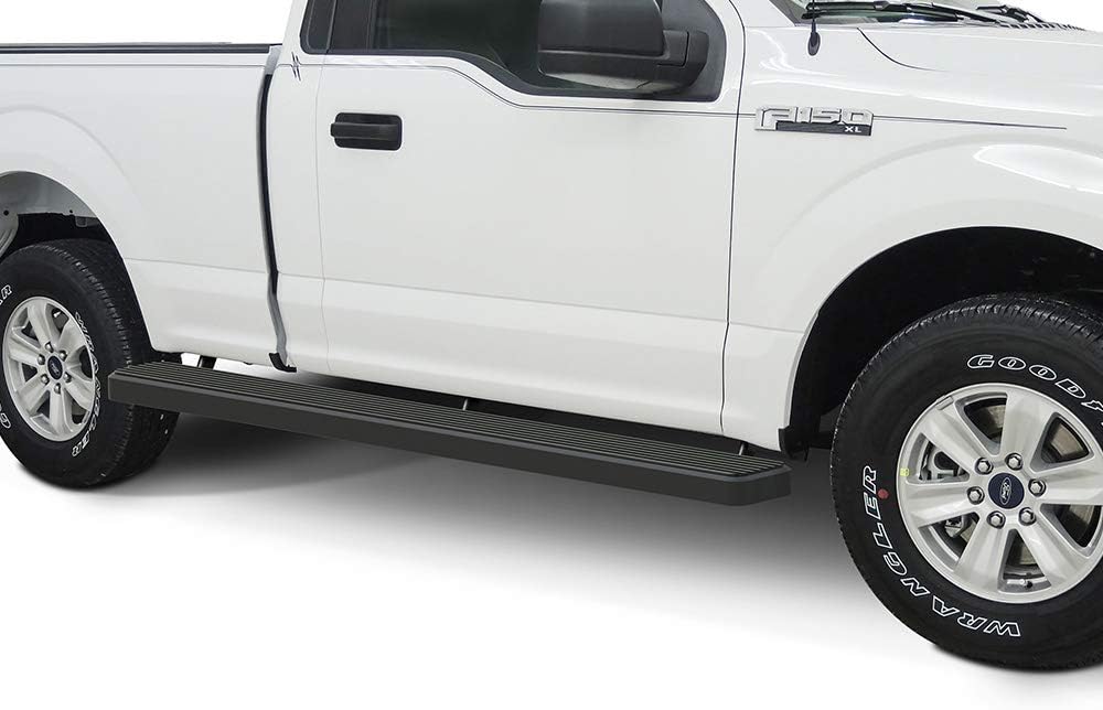 Black 6 inches Wheel to Wheel Running Boards W2241