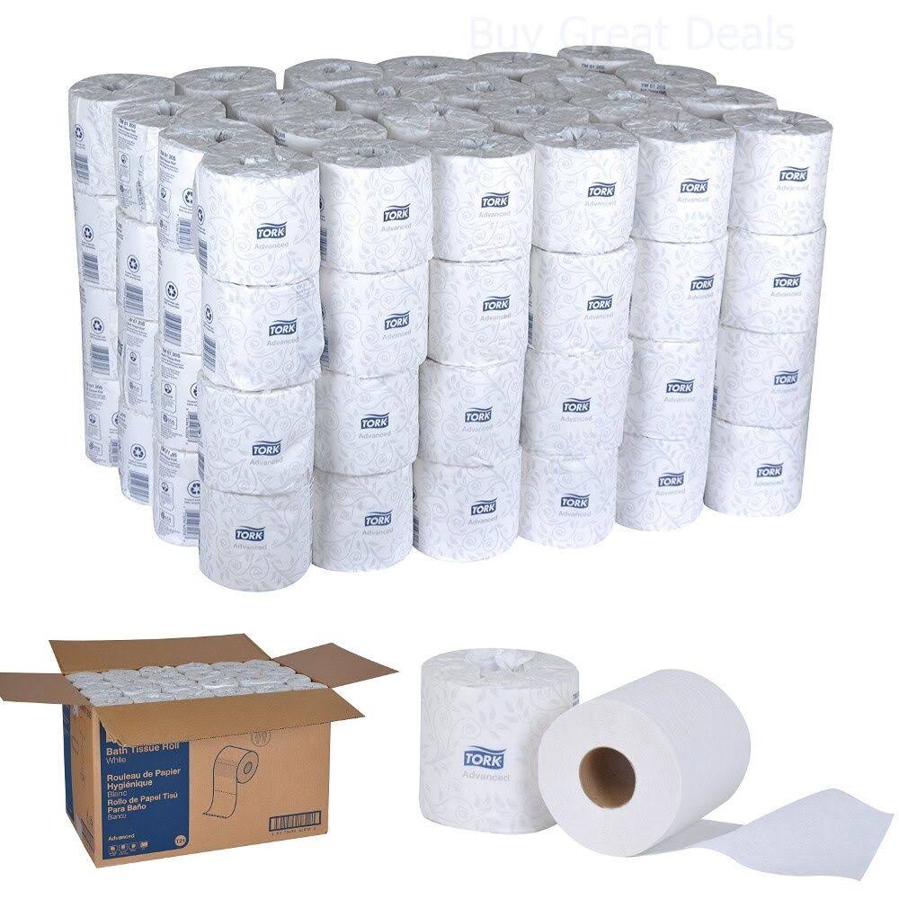 Bath Tissue Roll, 2-Ply, White, 96 Rolls, 500 per Roll P8714