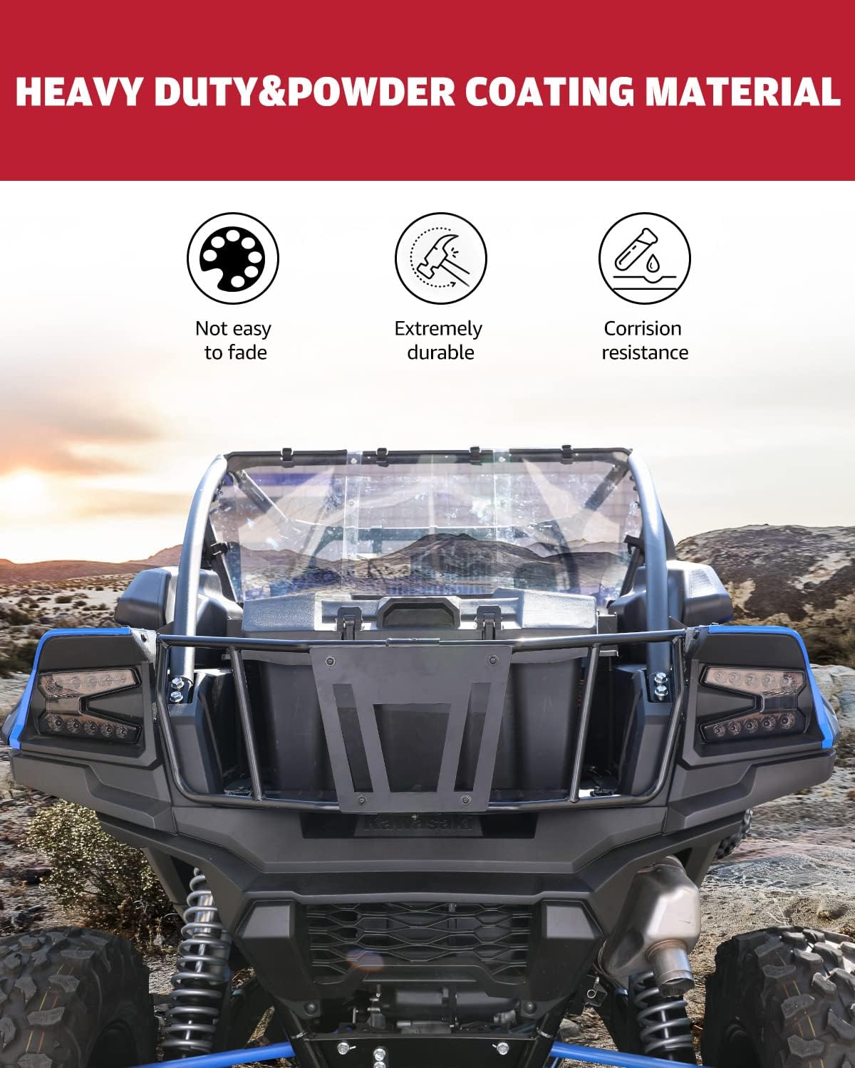 Heavy Duty Steel Black Bed Enclosure for Kawasaki Teryx KRX 1000 I270