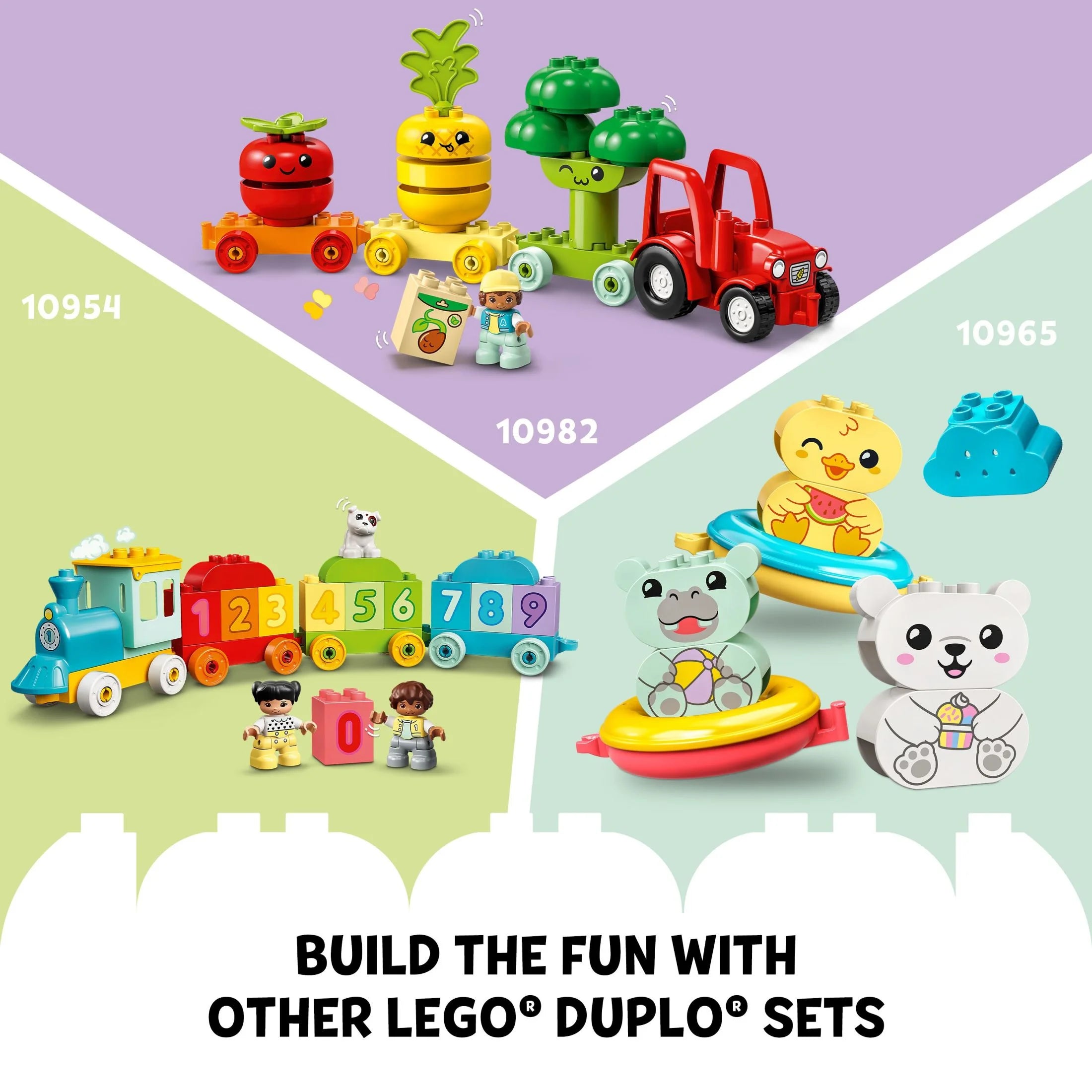 LEGO DUPLO My First Animal Train Building Set and Horse Toy, Educational Toy for Toddlers Ages 1-3 with 4 Animal Figures, Creative Nature Toy Birthday Gift for Animal Loving Preschoolers, 10412 K405