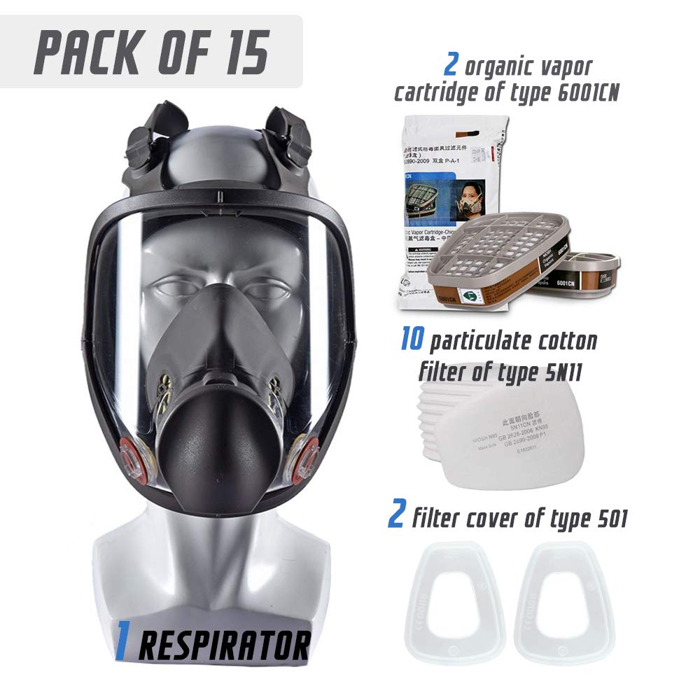 Full Face Respirator Pack of 2 M500