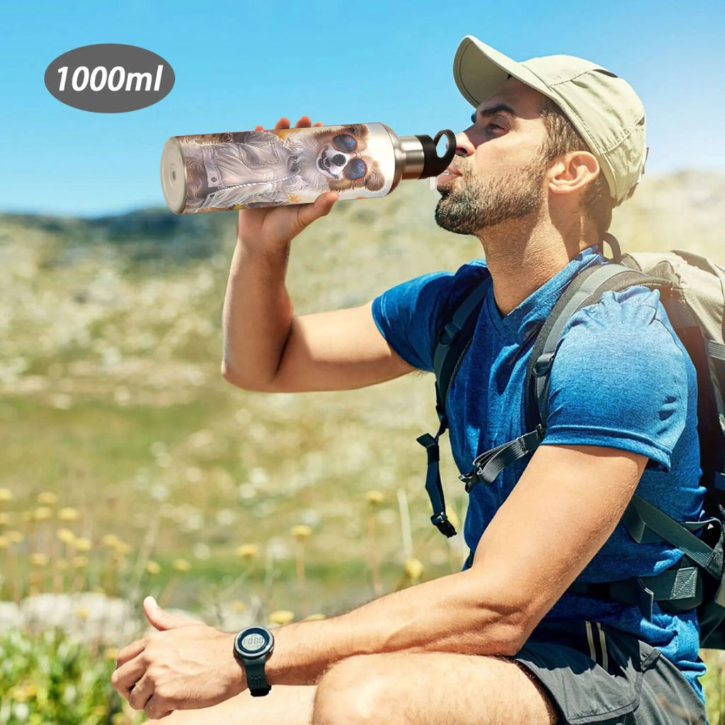 20 oz Insulated Stainless Steel Water Bottle with Straw Lid K998596