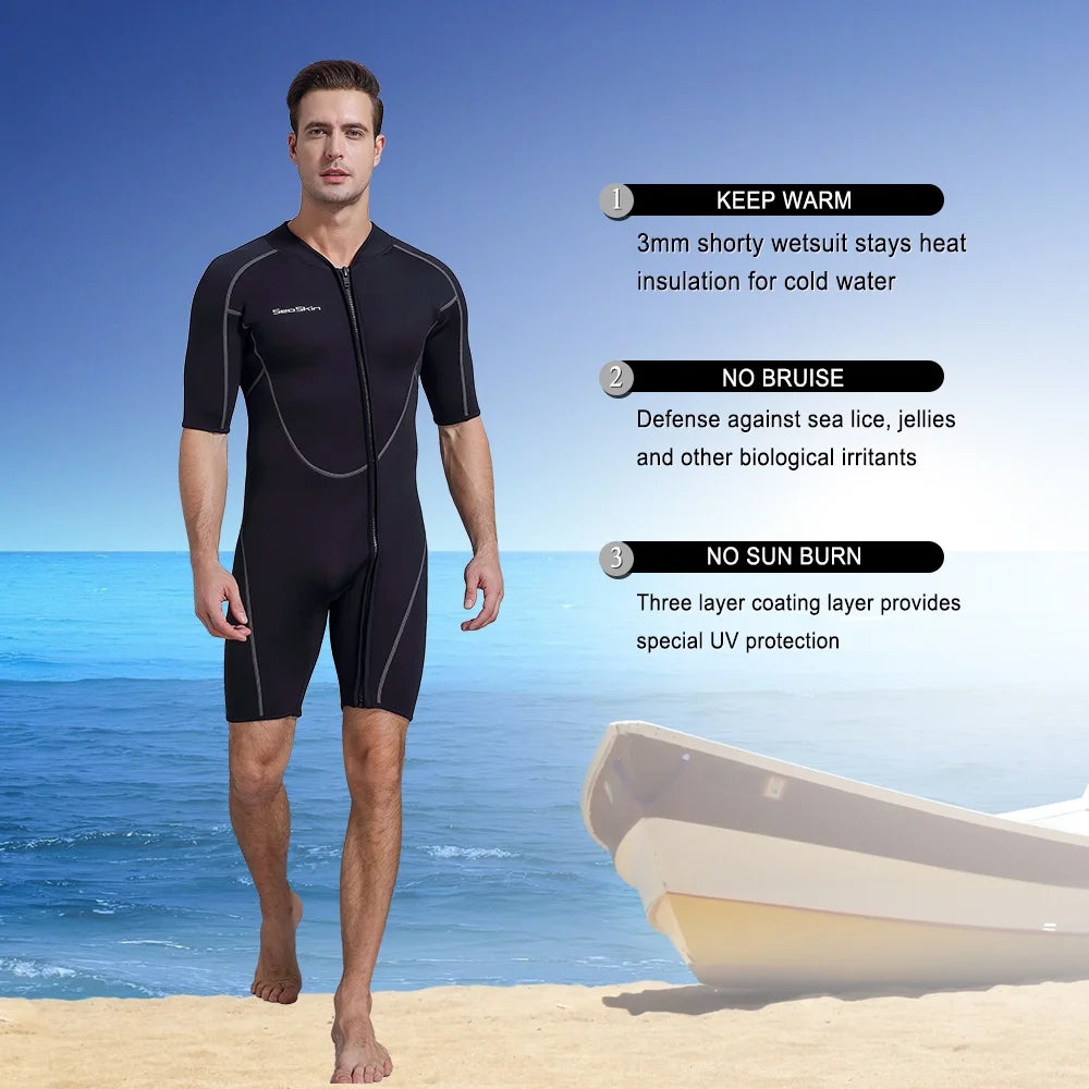 3mm Shorty Wetsuit Front Zip W47071