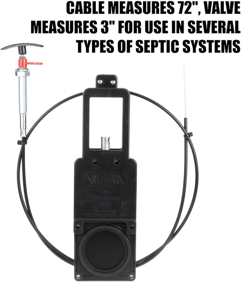 72 Flexible Cable Kit with 1-1/2 Valve, Black K941