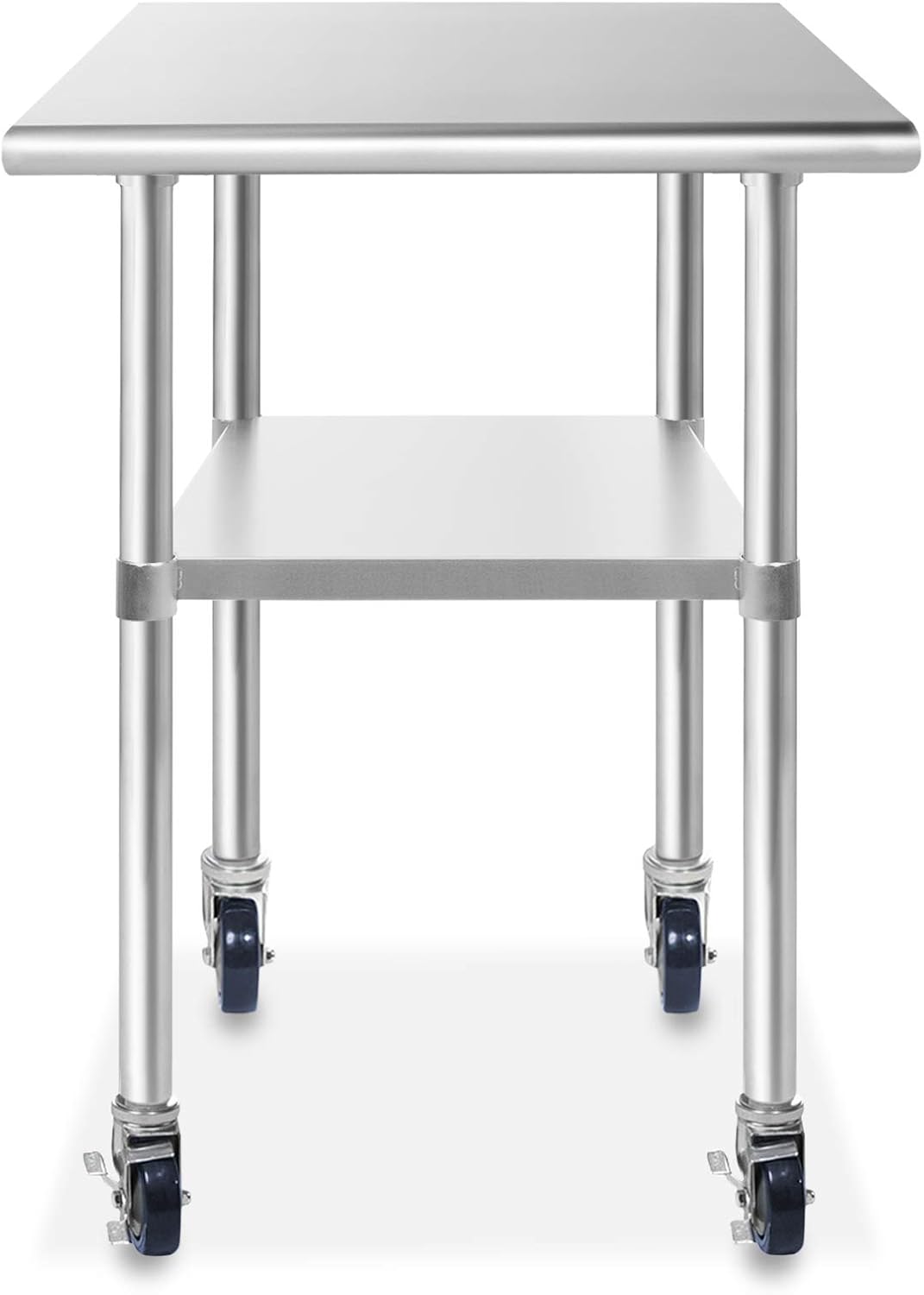 NSF Stainless Steel Commercial Kitchen Prep & Work Table with 4 Casters O258832