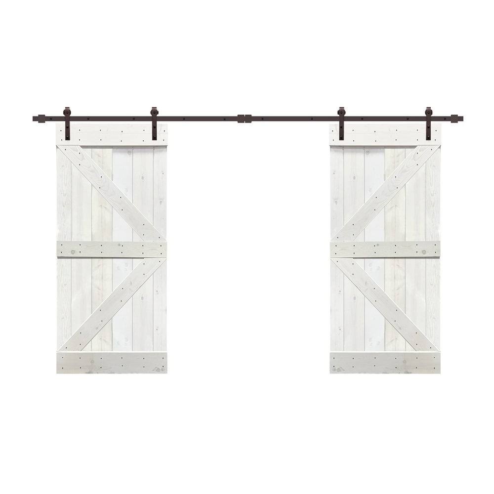 Red Walnut Barn Door with Hardware Kit X831