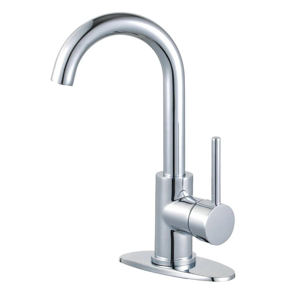 Polished Chrome Single-Hole Single-Handle Bathroom Faucet V914