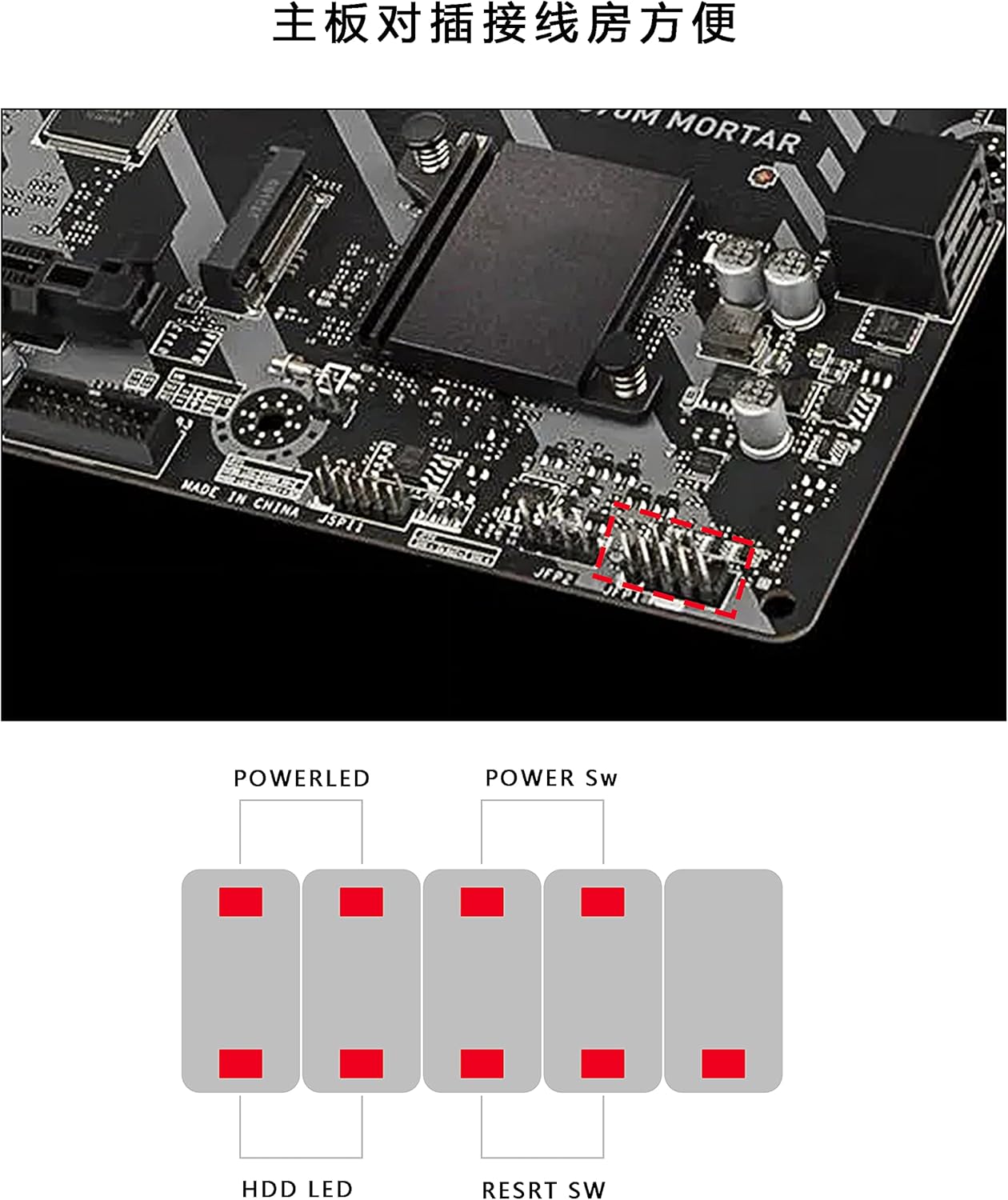 PC Case LED Power Button Switch 60cm 16mm E90877