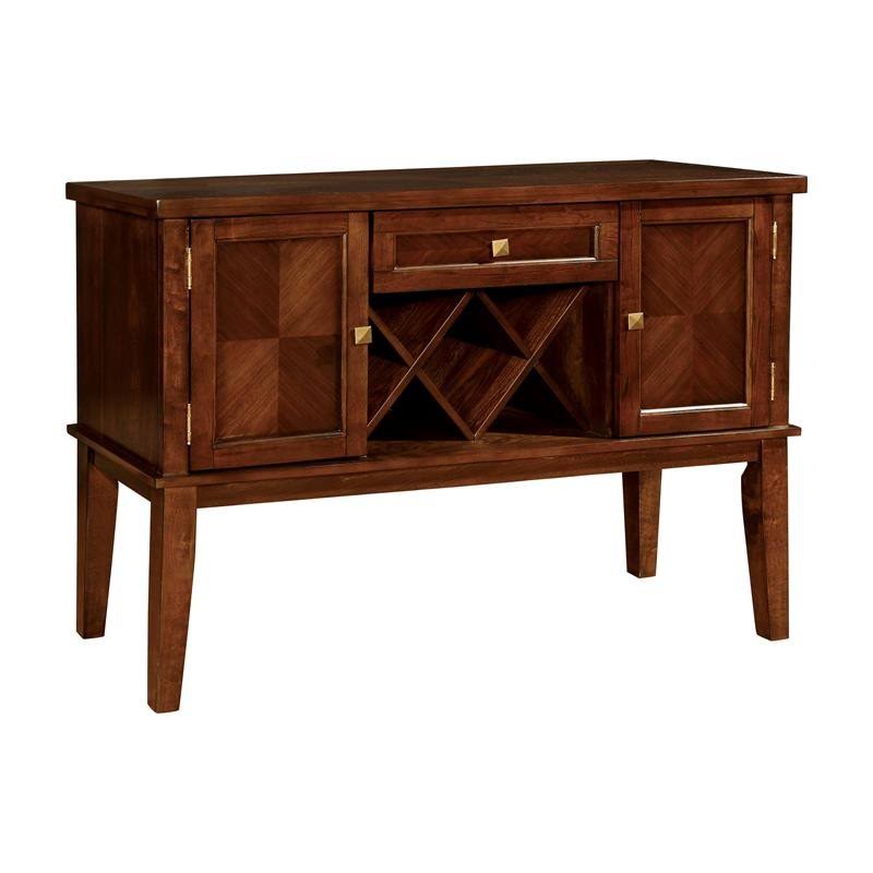 Solid Wood 1-Drawer Server in Brown Cherry X851124