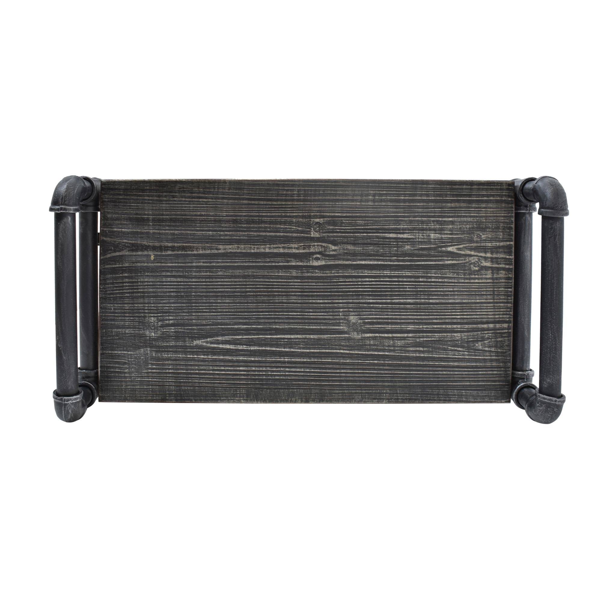 Black Contemporary 4-Shelves Rectangular Storage Bookcase R3331