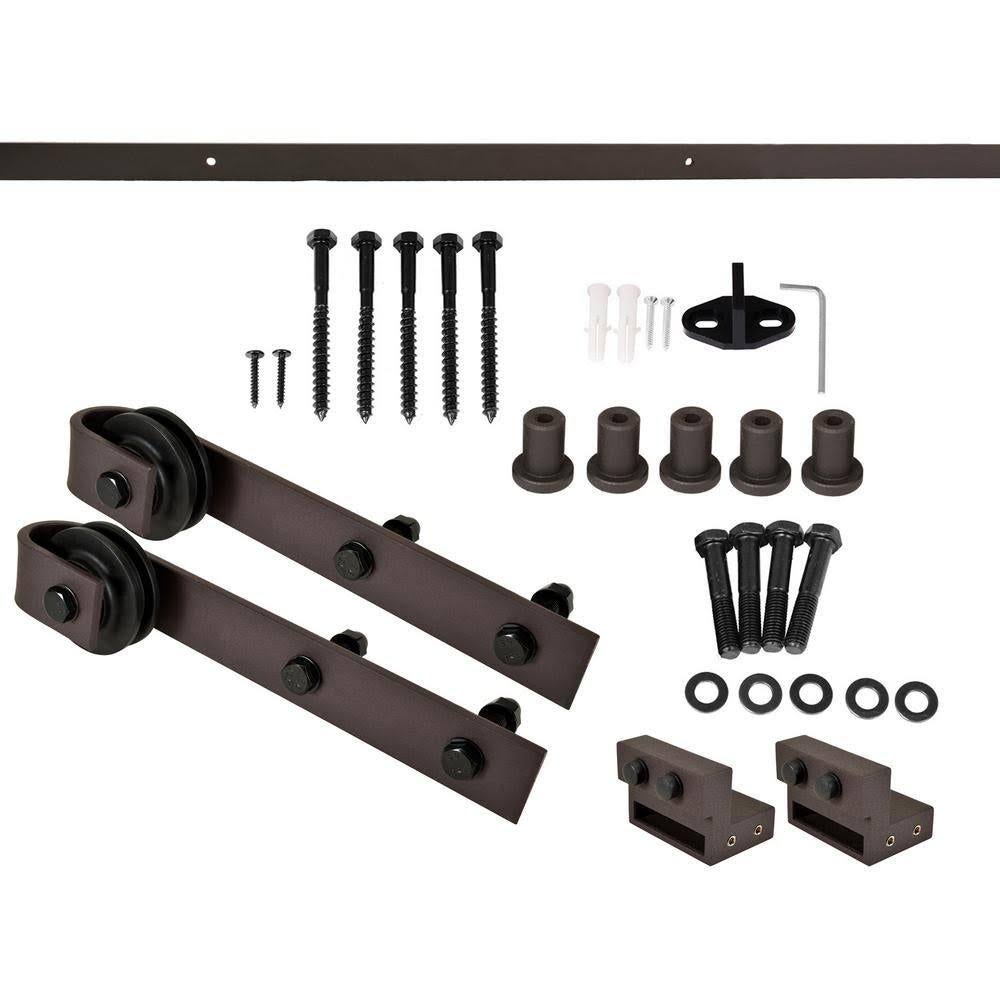Red Walnut Barn Door with Hardware Kit X831