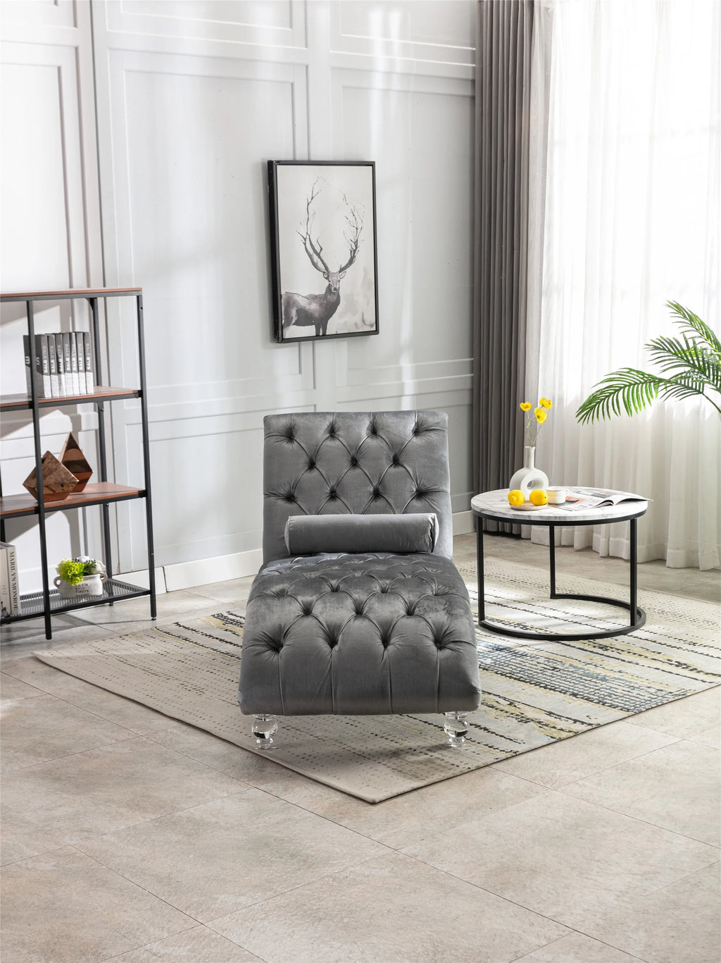 Leisure Concubine Sofa With Acrylic Feet H852089
