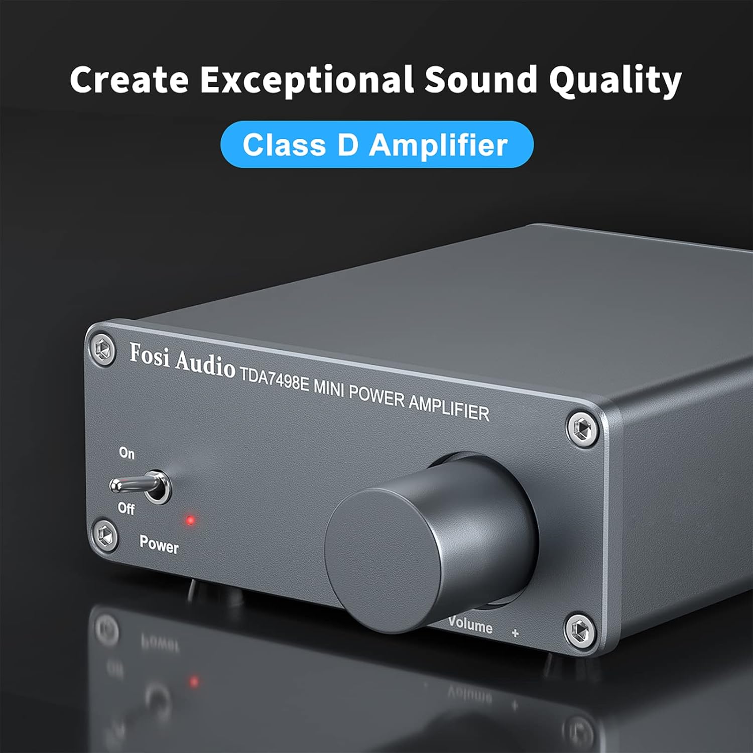 TDA7498E 2 Channel 160W x2 Stereo Audio Amplifier Mini Hi-Fi Class D Integrated Amp with 24V Power Supply Pack of 2 Y496247