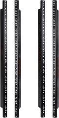 4-pack 12U Steel Rack Rails with Black Powder Coated Finish and Screws C845