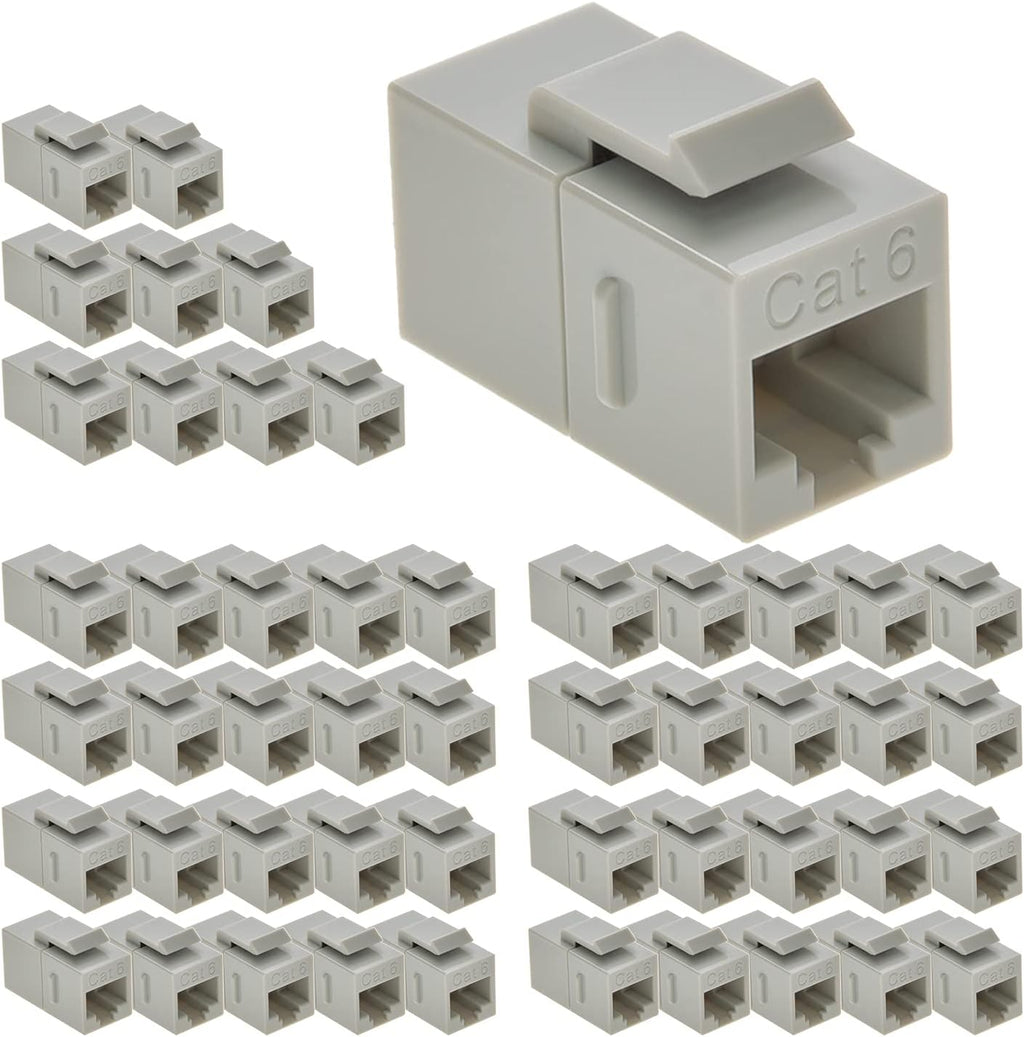 Cat.6 RJ45 Inline Coupler Female-Female 50-Pack Orange E9411
