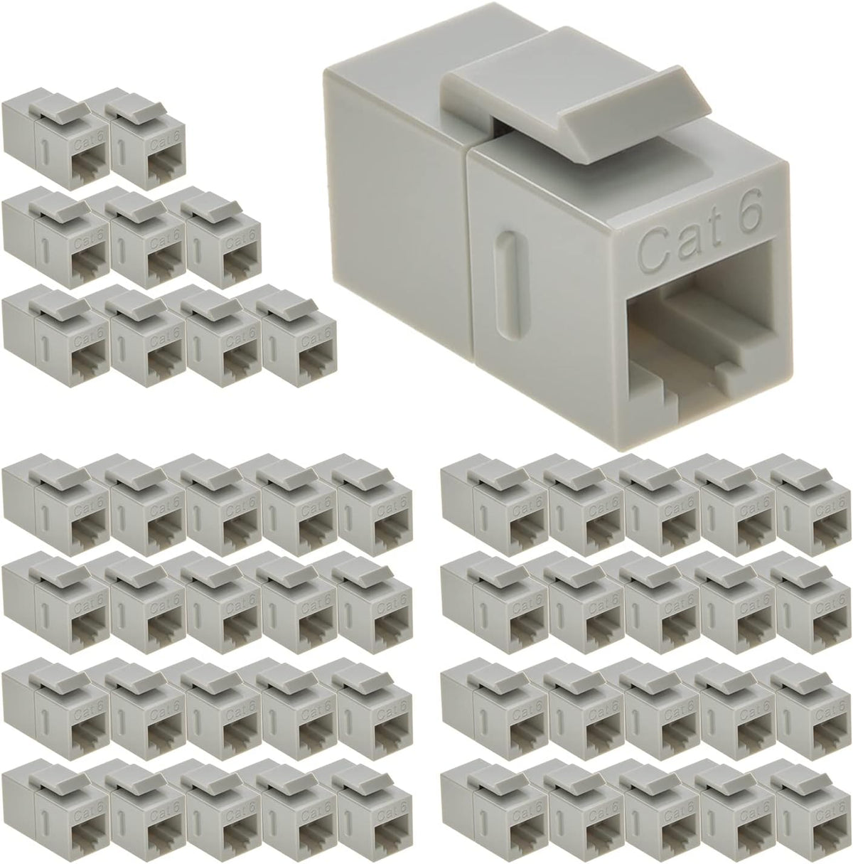Cat.6 RJ45 Inline Coupler Female-Female 50-Pack Orange E9411