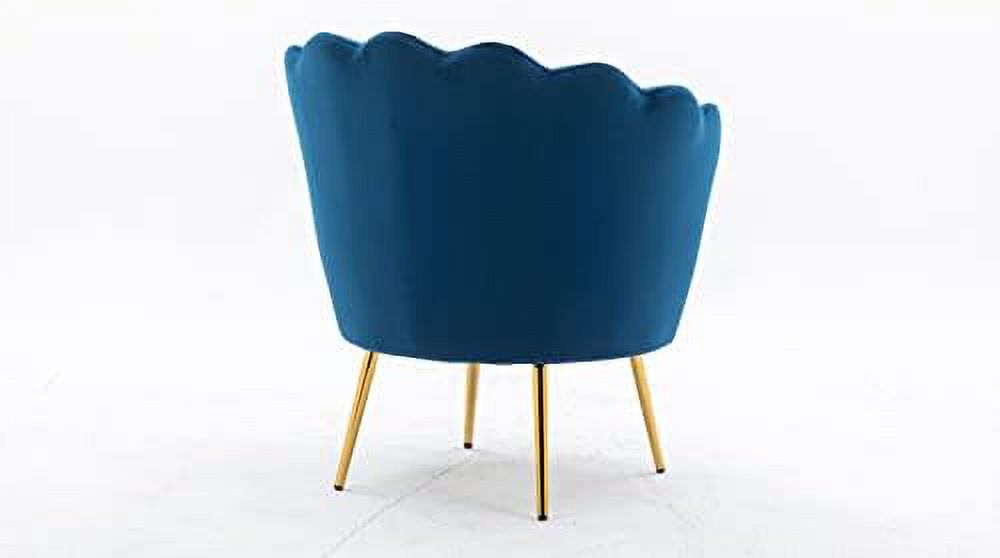 Velvet Vanity Chair with Golden Metal Legs E37909