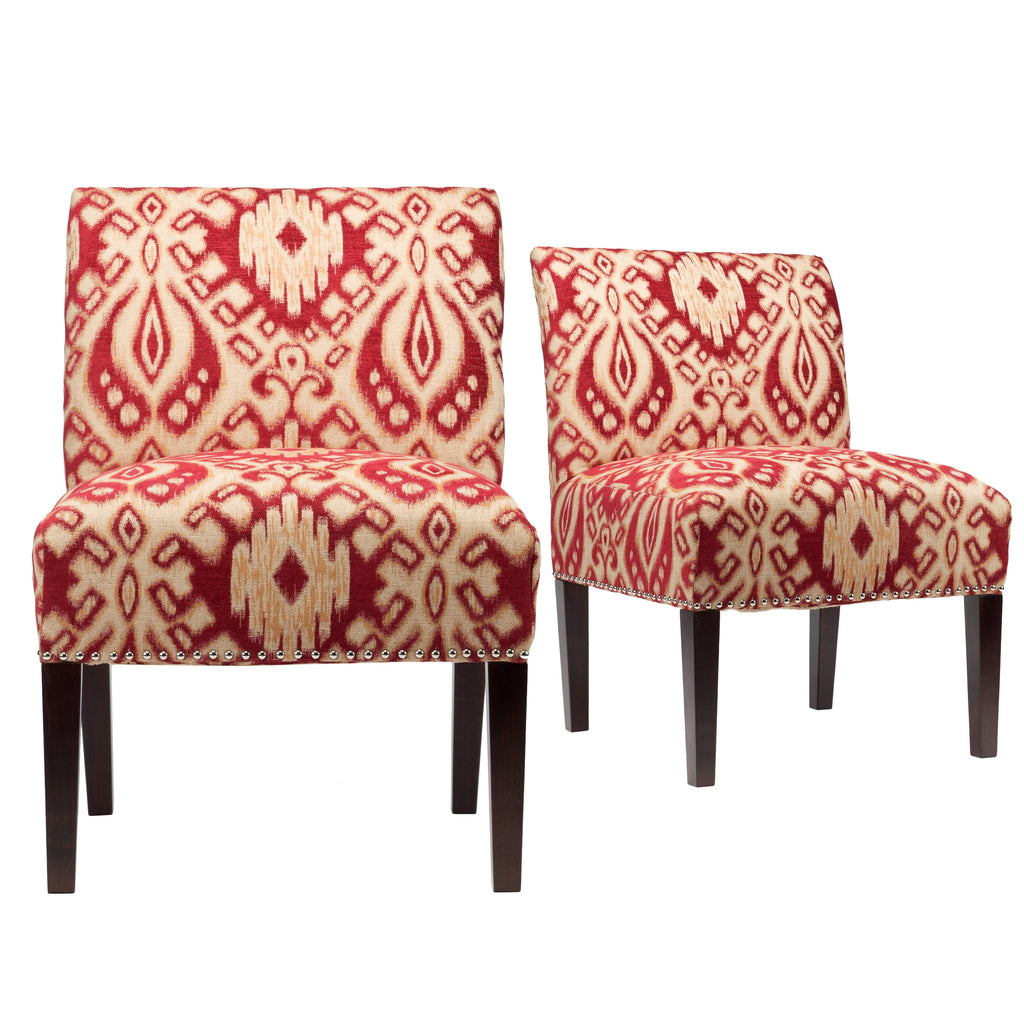 Brown Geometric Accent Chair E183406