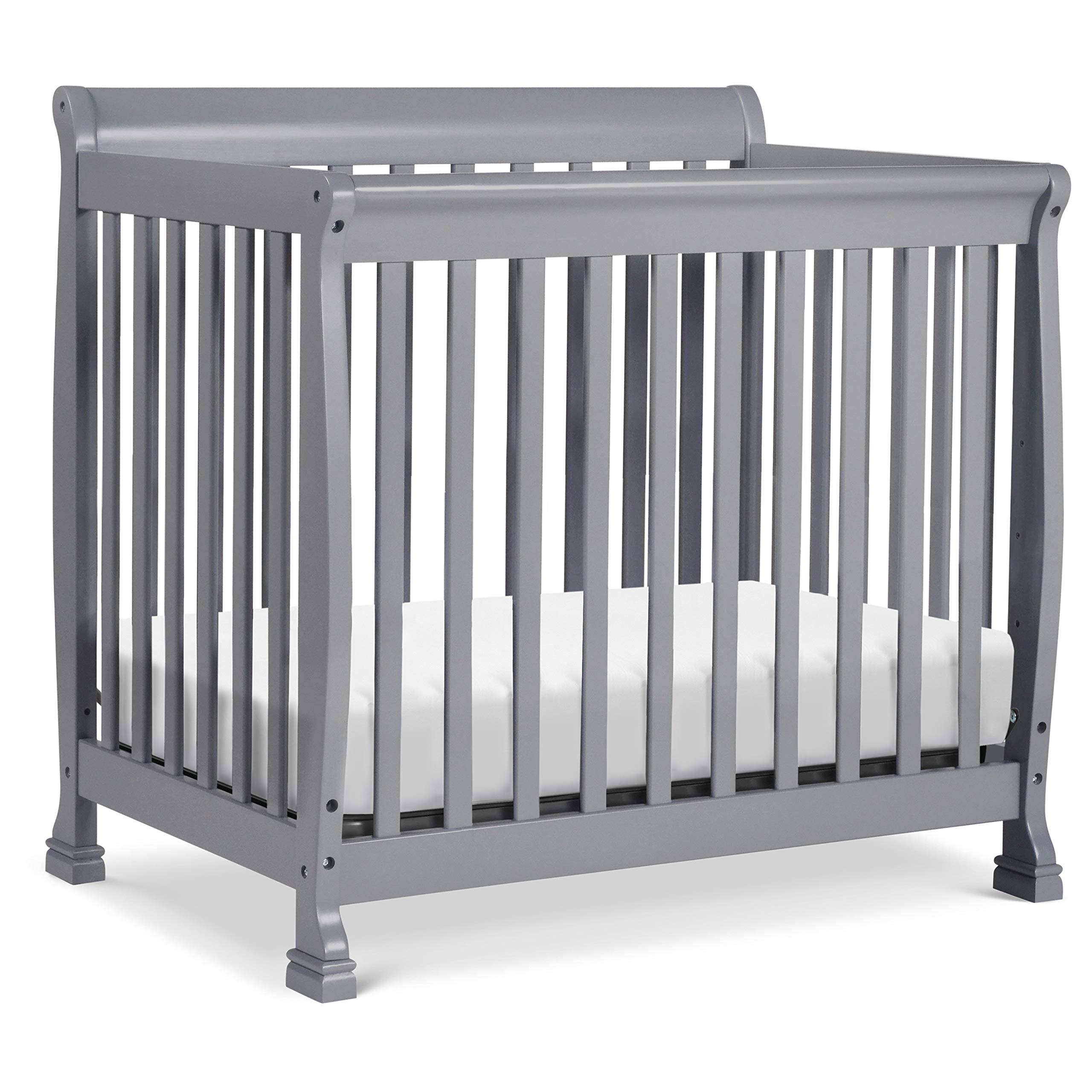 Gray 2-in-1 Mini Crib and Twin Bed F66086