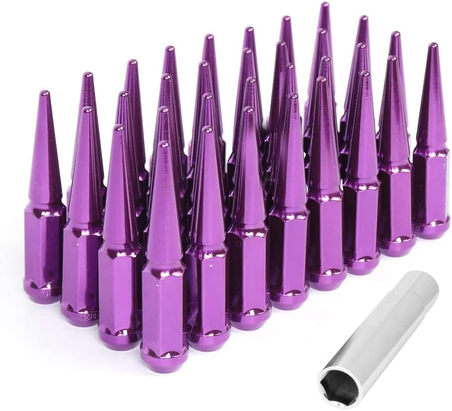 32 Spike Lug Nuts Black 1/2-20 Taper D451