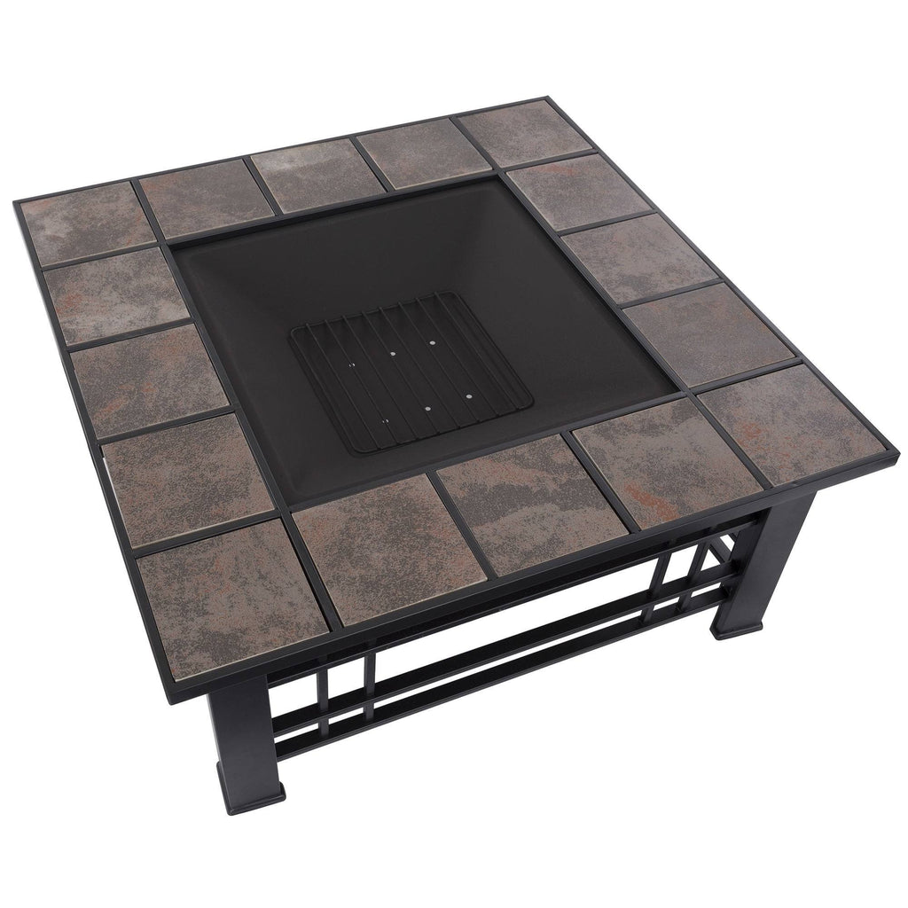 32x22 Square Wood Burning Fire Pit Set Z1961